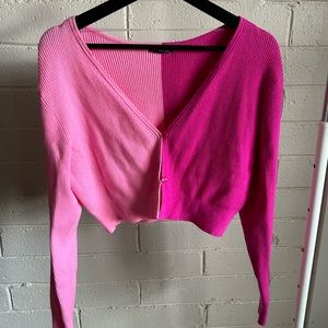 Pink Colorblock Cardigan 💗